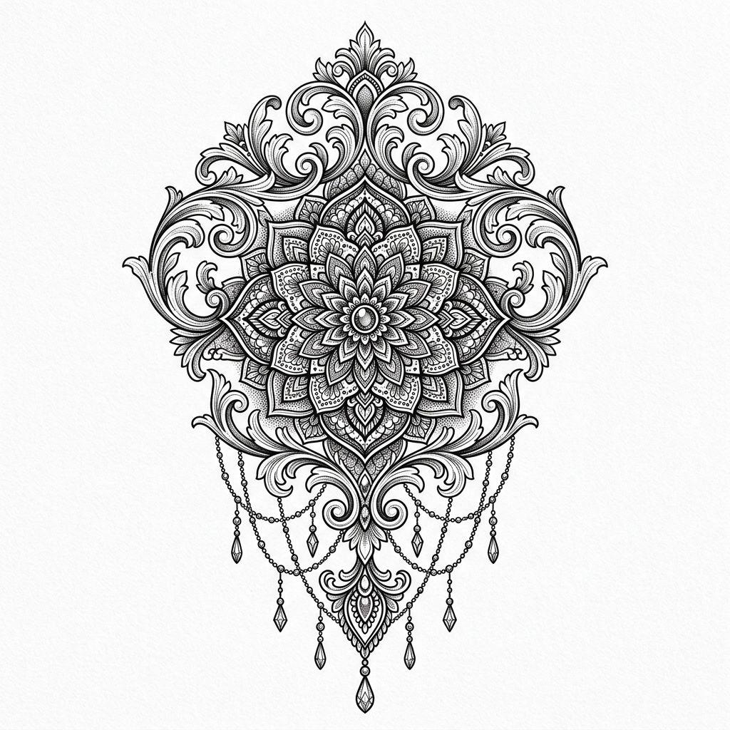 mann-tattoo ornamentales mandala