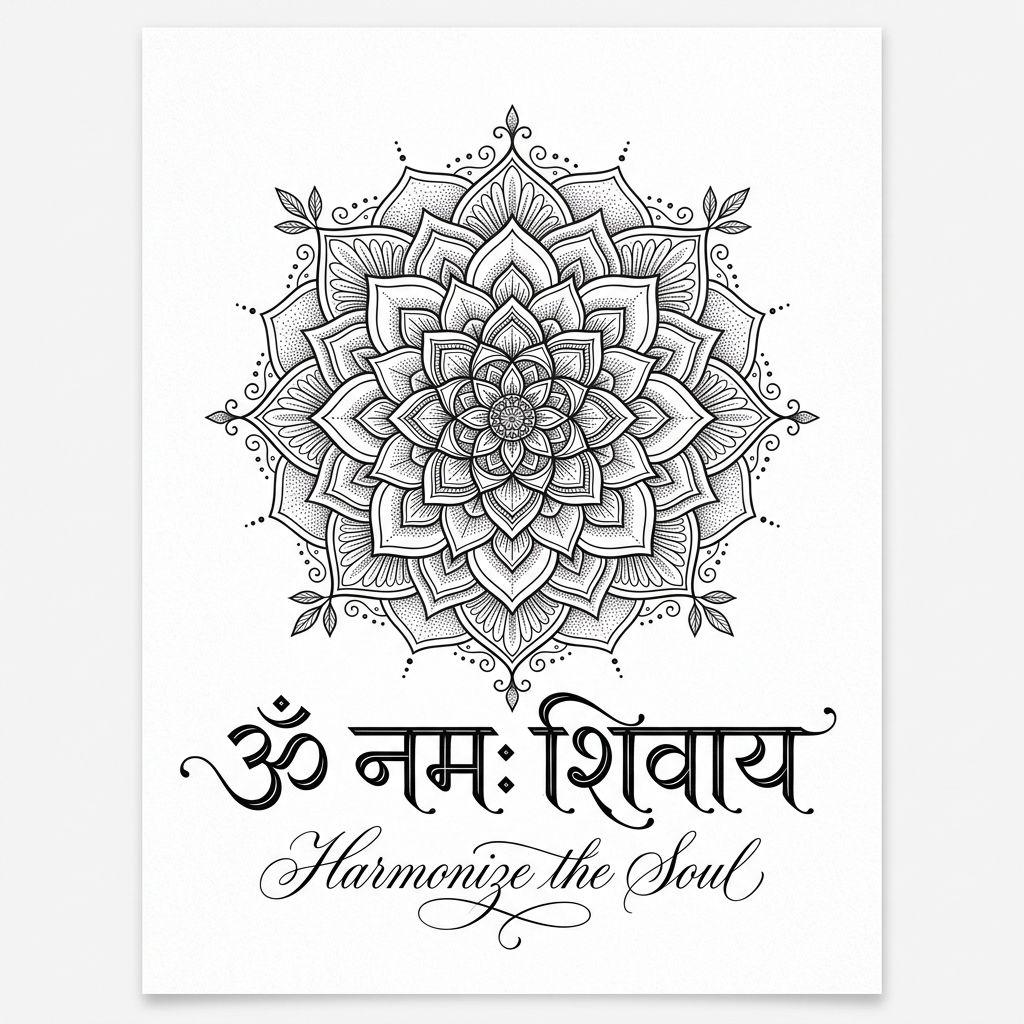 mandala-tattoo mandala mit schriftzug