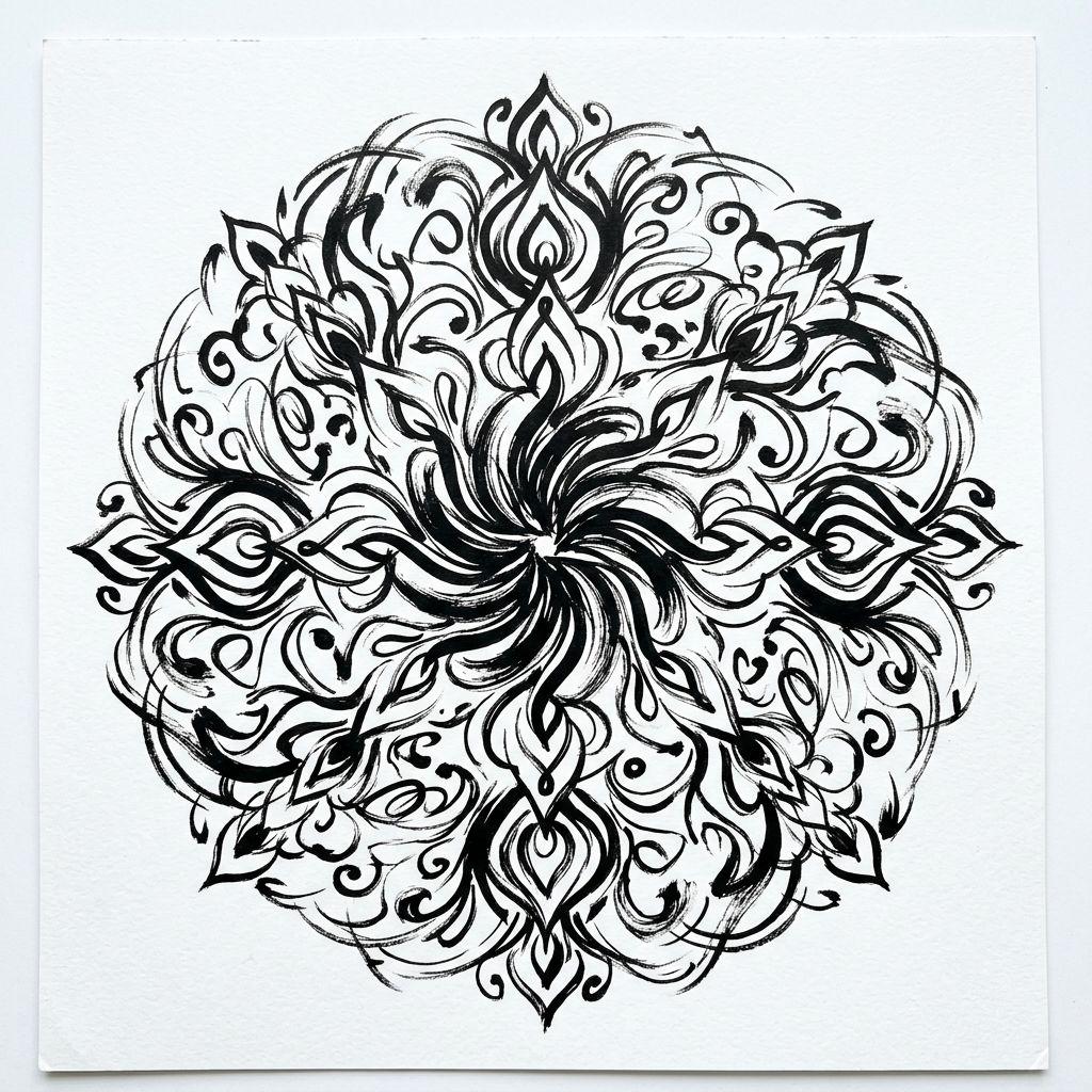 mandala-tattoo abstraktes mandala