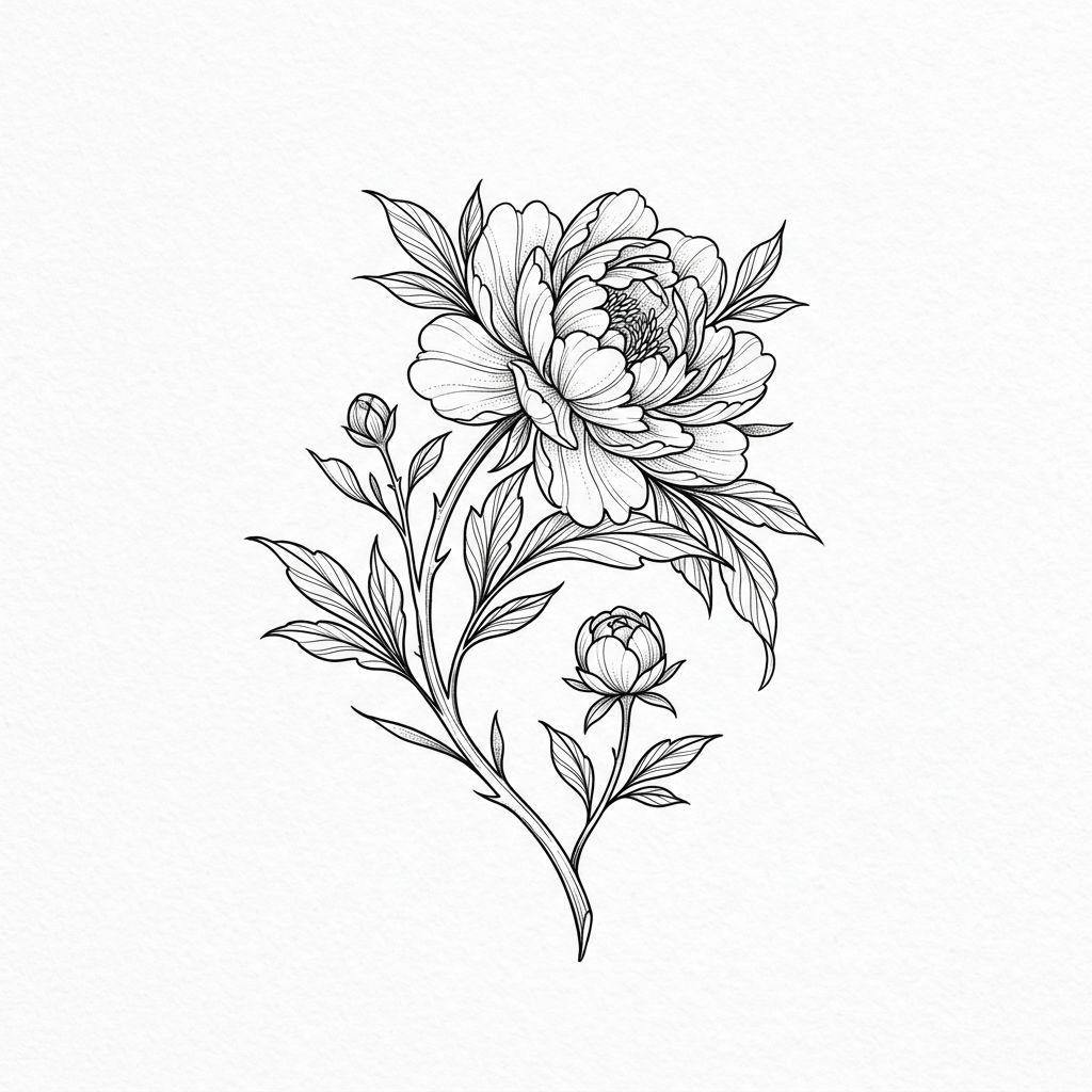 mutter-tochter-tattoo blume aus mutter und tochter, Vorlage auf weißem Hintergrund