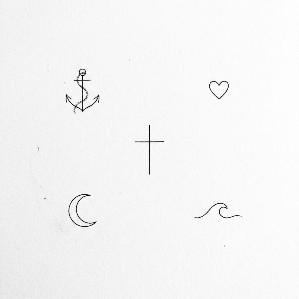 idée tatouage minimaliste minimaliste symbole iconique