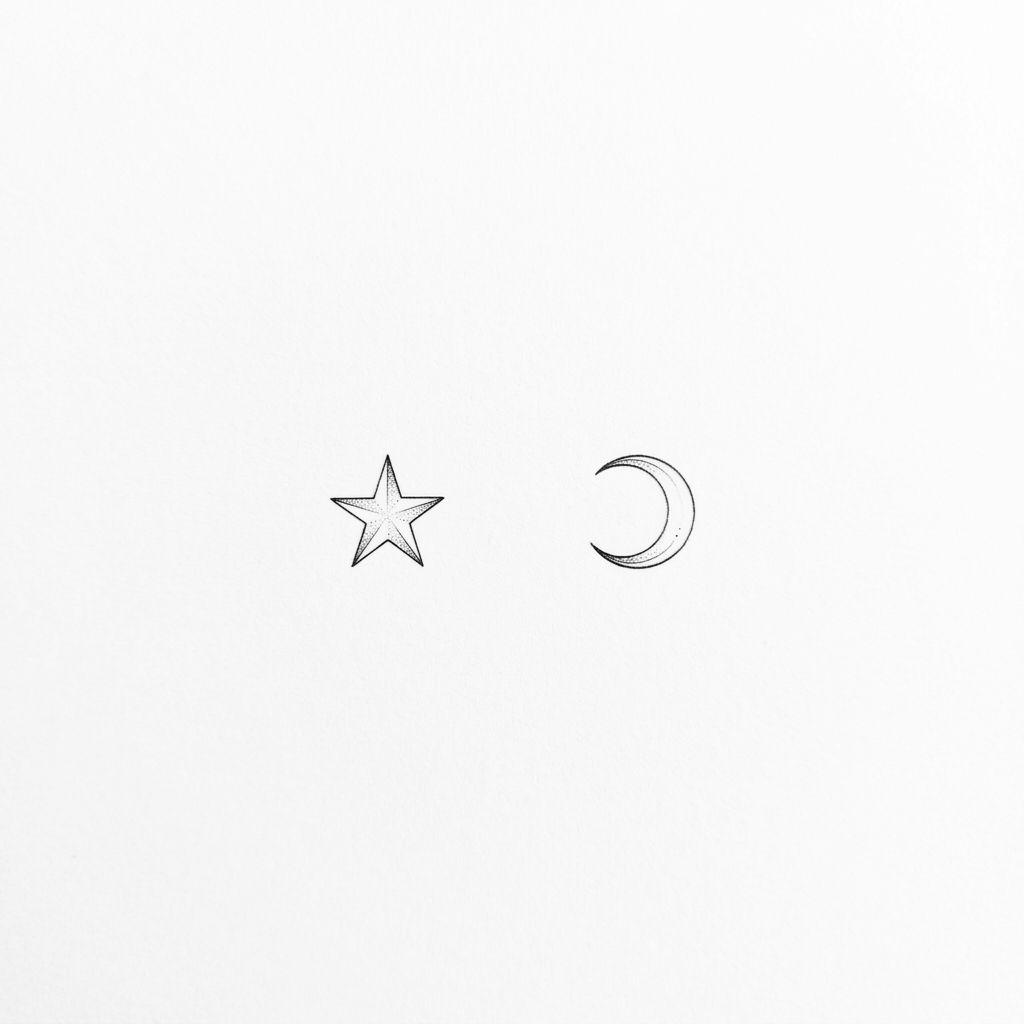 idée tatouage minimaliste minimaliste duo de motifs
