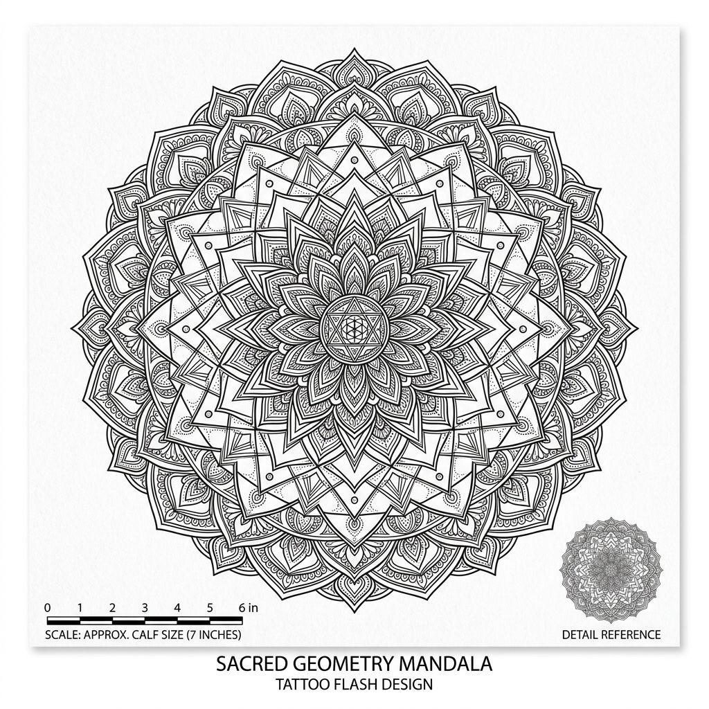 wade-tattoo geometrisches mandala