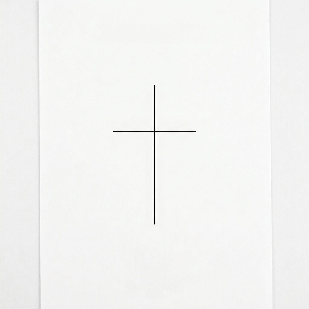 nacken-tattoo minimalistisches kreuz