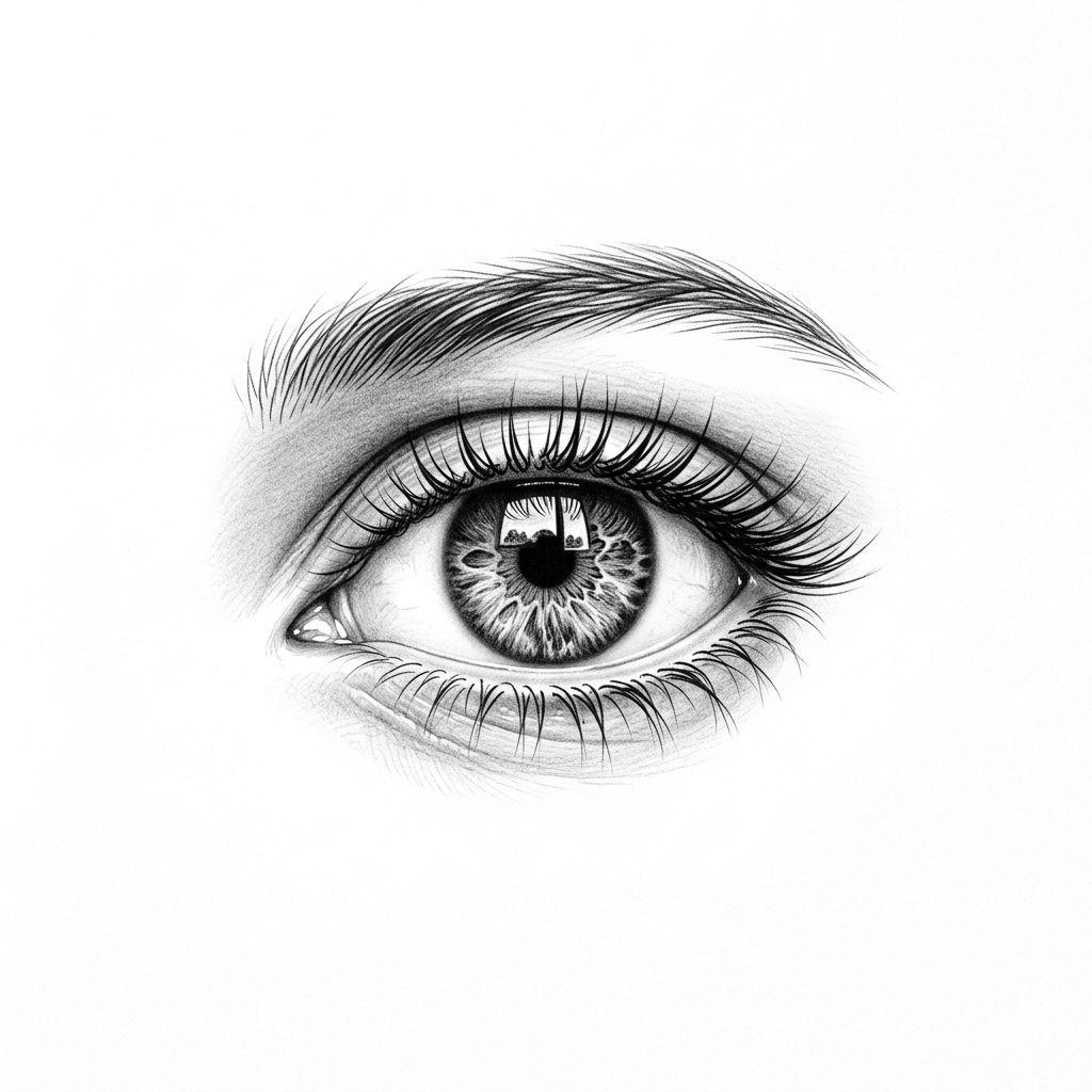nacken-tattoo mikro-realistisches auge