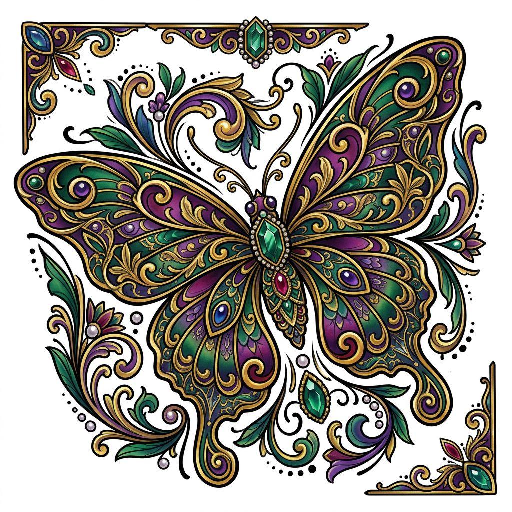 nacken-tattoo neo-traditional schmetterling