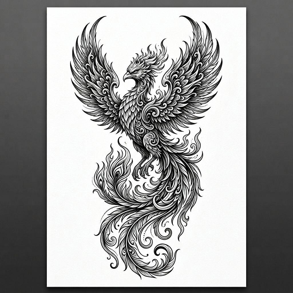 nacken-tattoo premium phoenix
