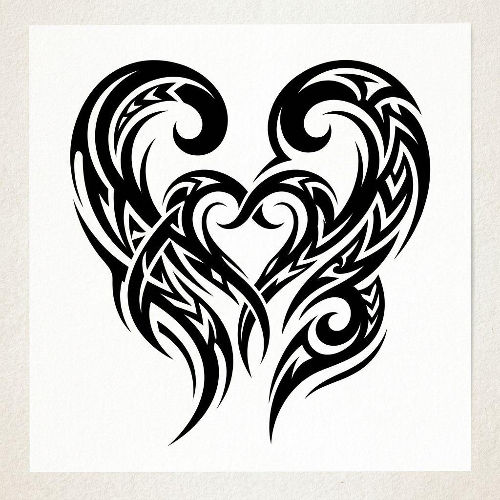 paar-tattoo modernes tribal als paar