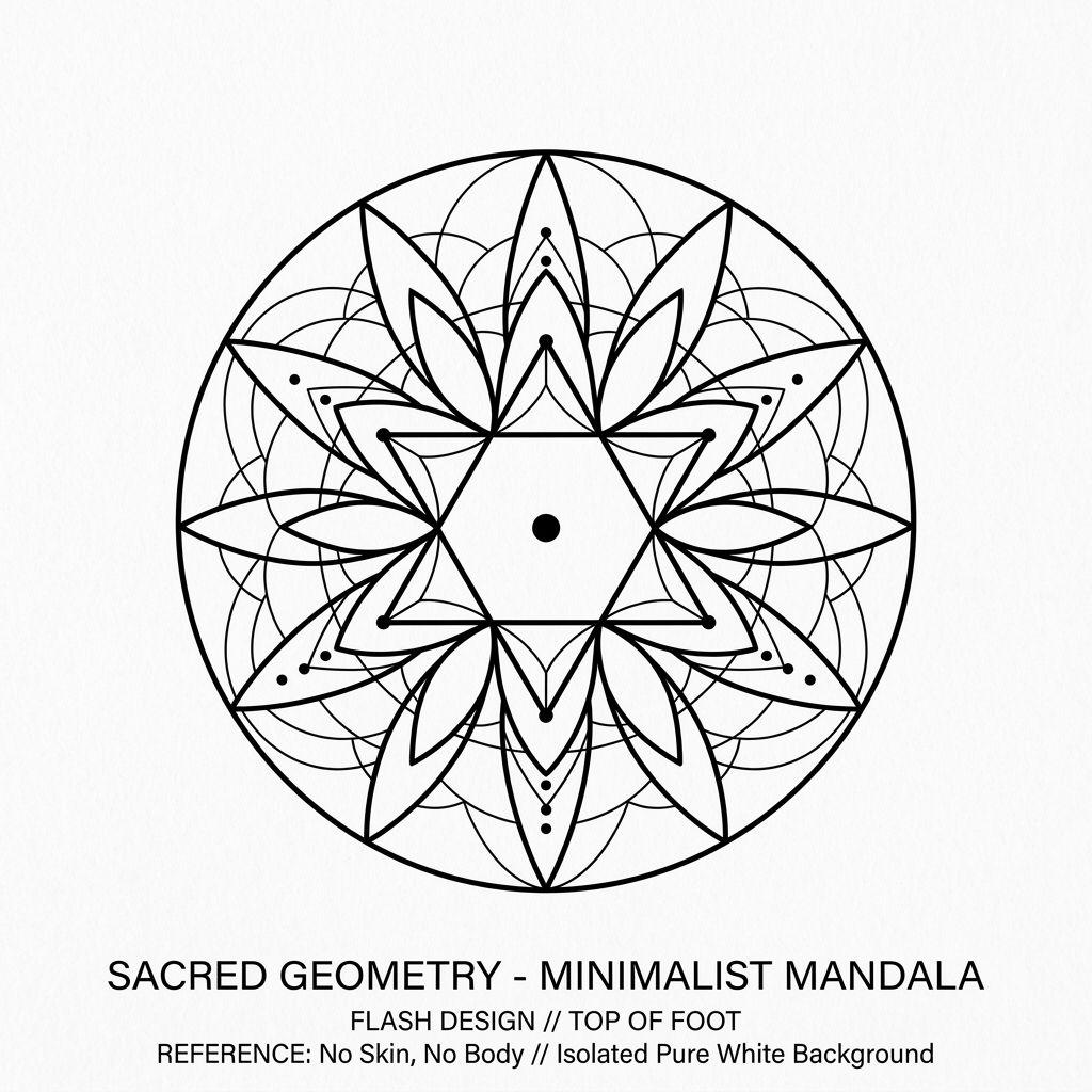 fuß-tattoo geometrischer kreis