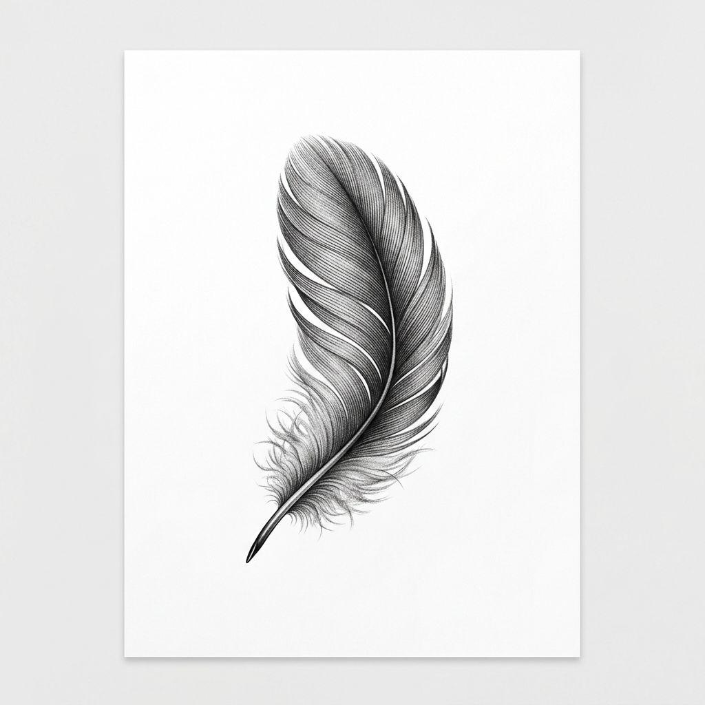fuß-tattoo mikro-realistische feder