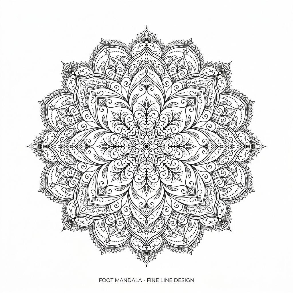 fuß-tattoo mini-mandala