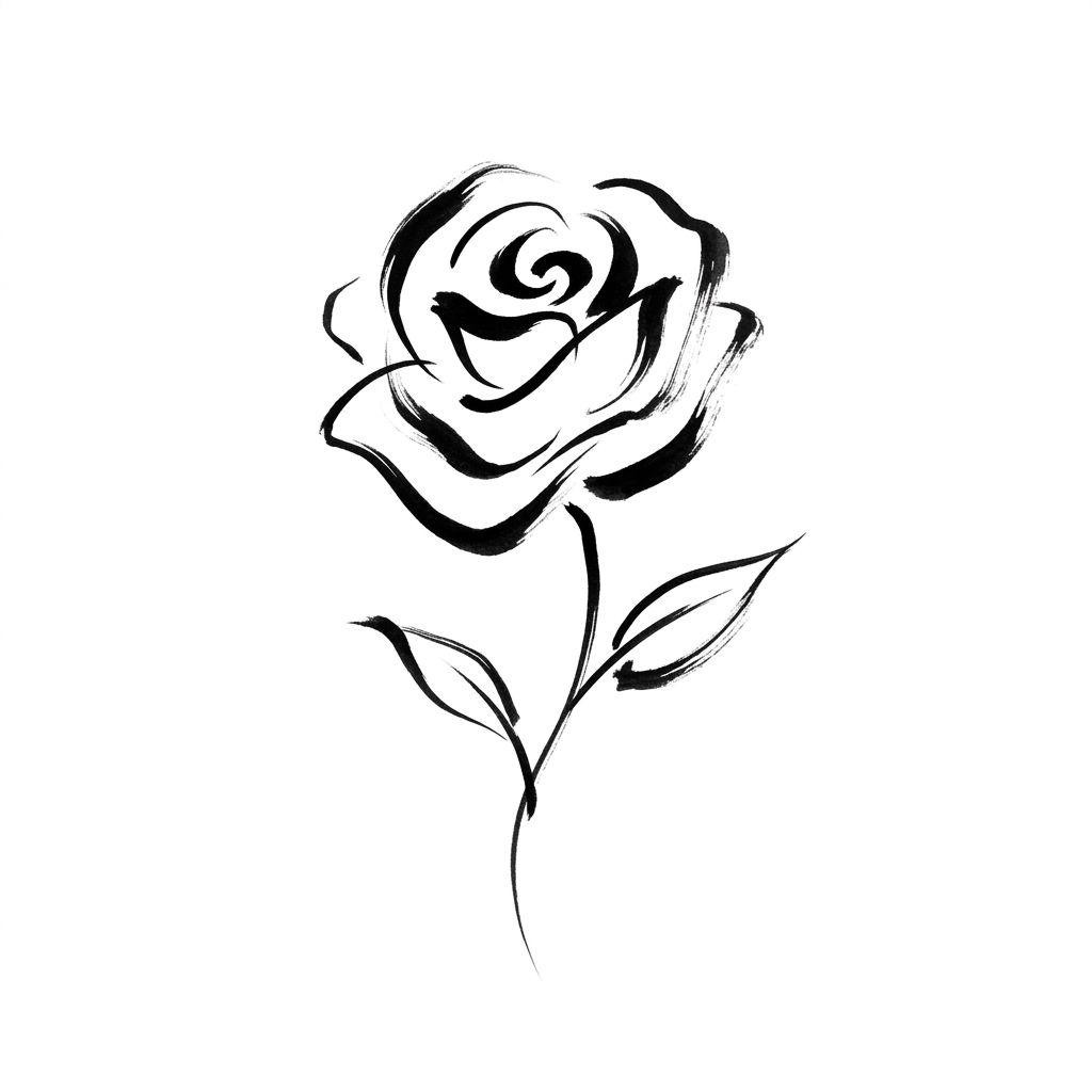 rose-tattoo abstrakte rose