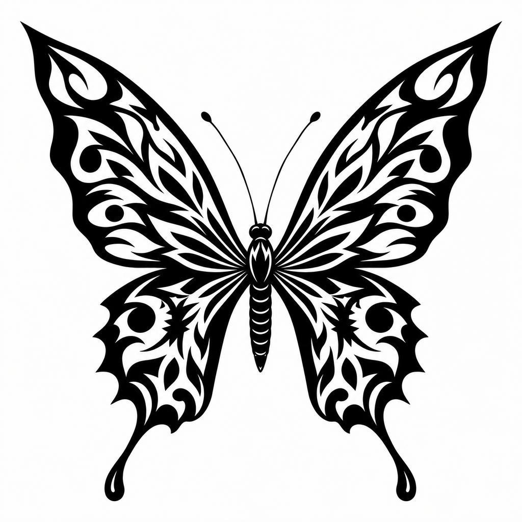 schmetterling-tattoo blackwork-schmetterling grafisch