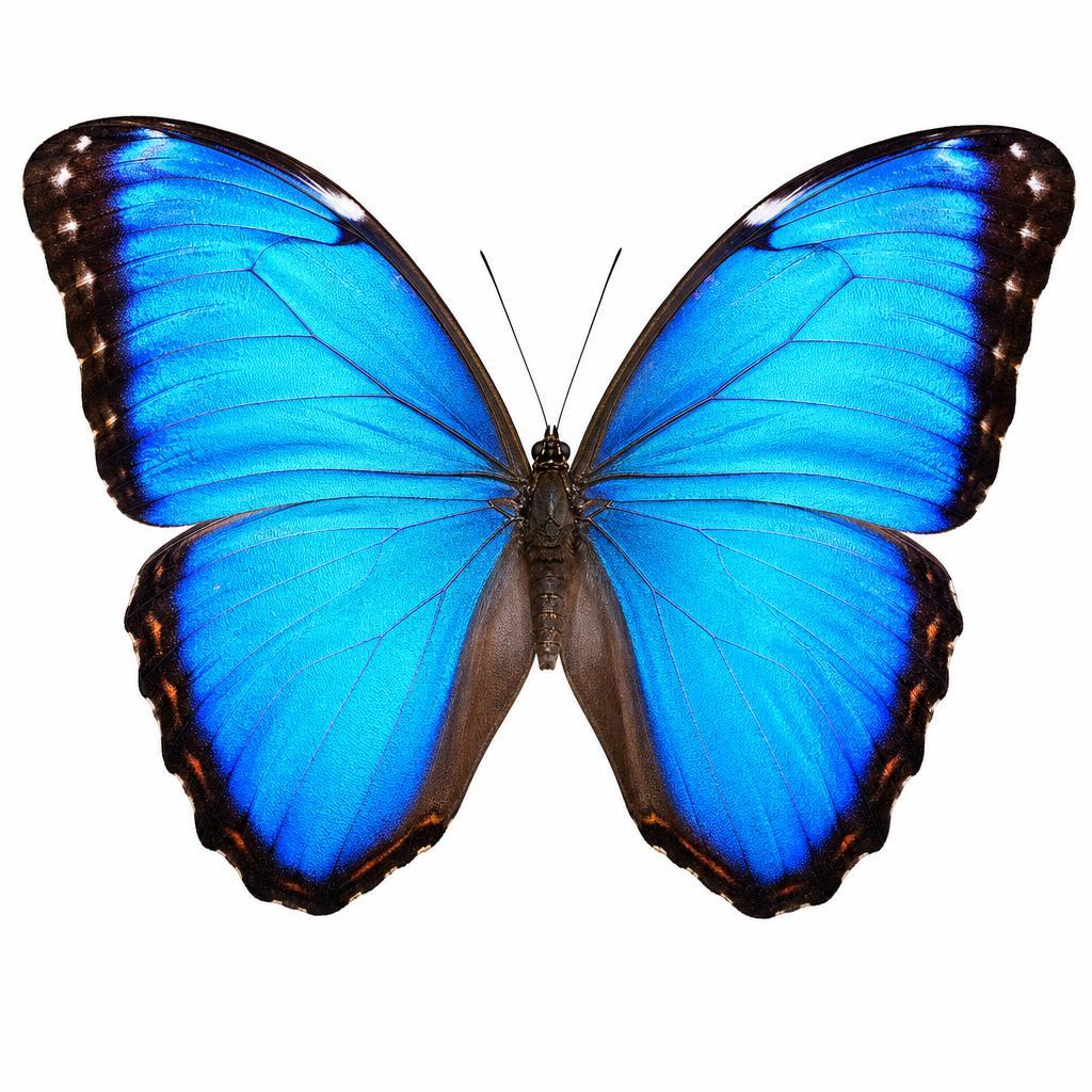 schmetterling-tattoo realistischer morpho-schmetterling