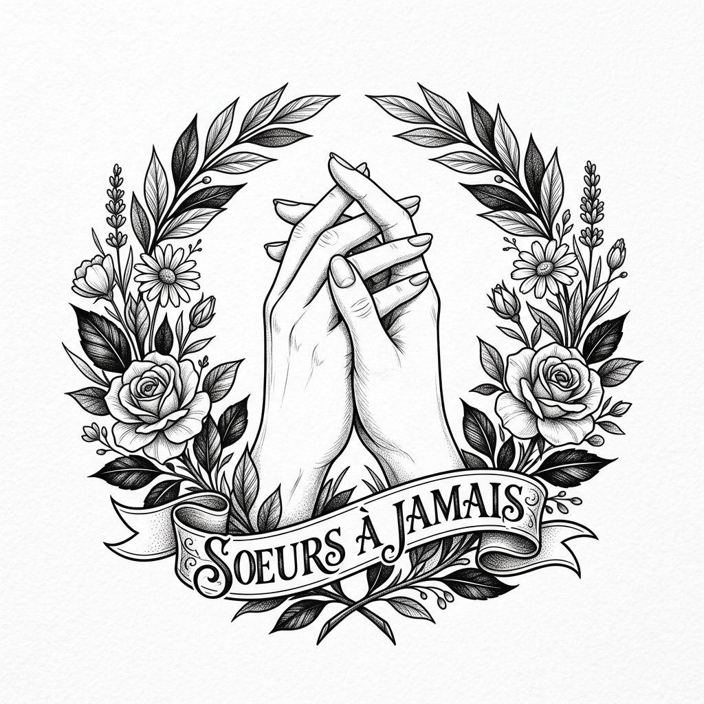 idée tatouage sœurs sœurs à jamais premium