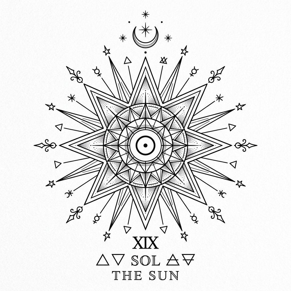 sonne-tattoo sonne geometrisch sakral