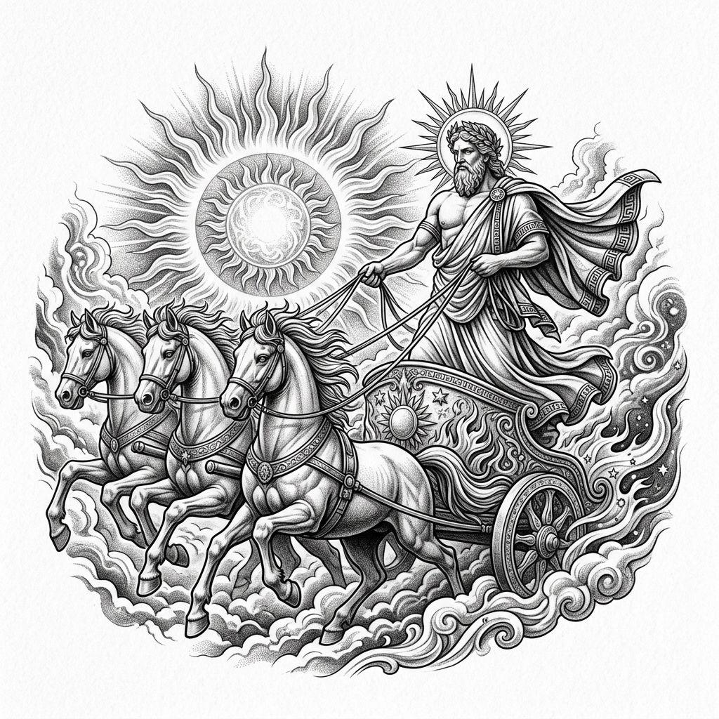 sonne-tattoo helios mythologisch