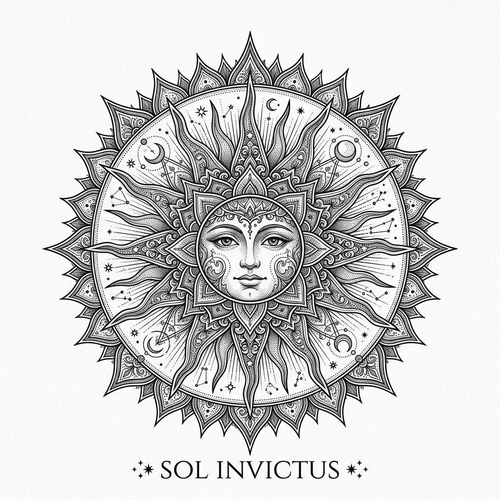 sonne-tattoo sol invictus premium