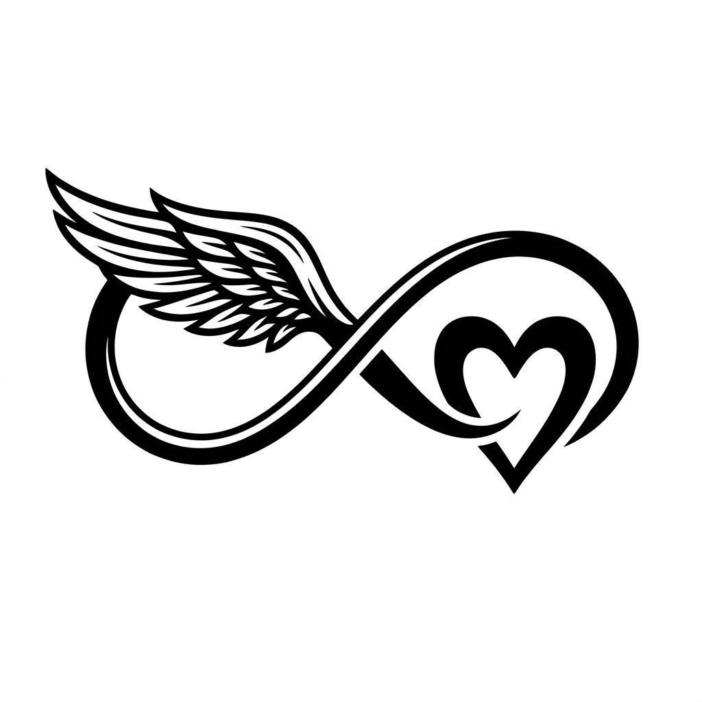 trauer-tattoo unendlichkeitssymbol des gedenkens