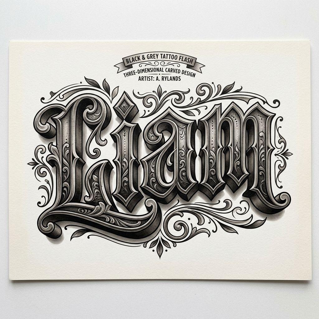 vorname-tattoo vorname realismus 3d