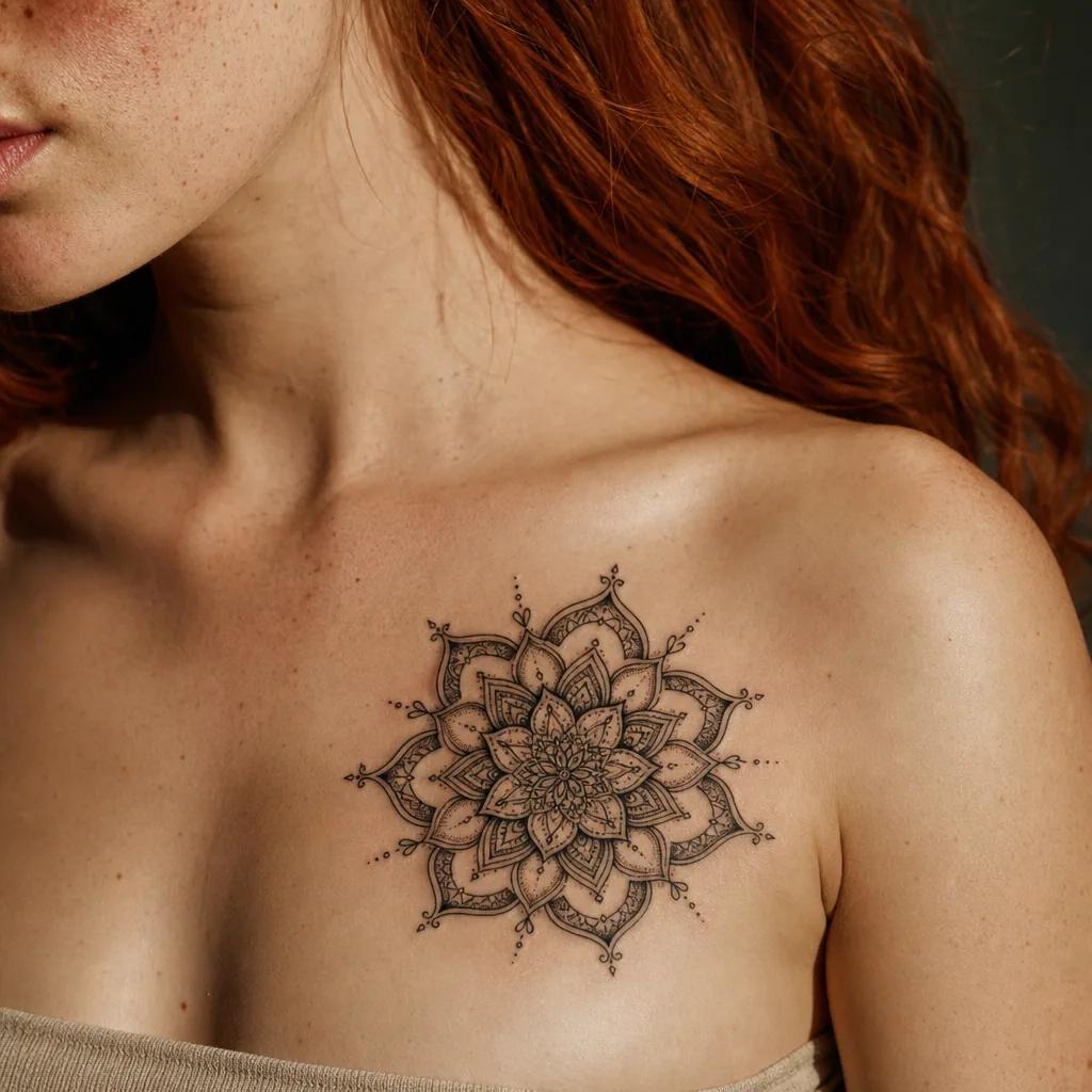blume-tattoo ornamentales blüten-mandala