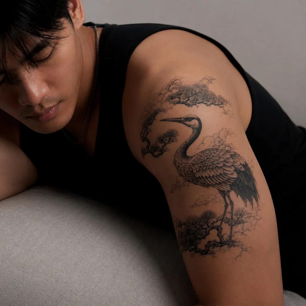idée tatouage bras homme crâne ornemental masculin