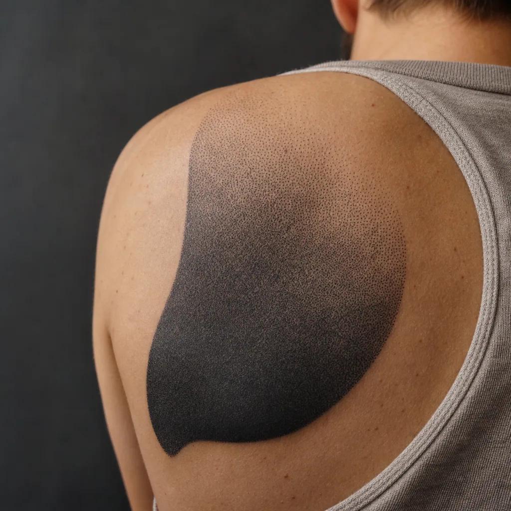 cover-up-tattoo cover-up im dotwork, Foto auf echter Haut