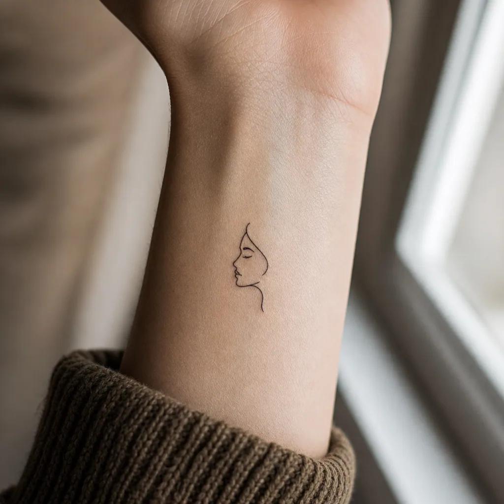 idée tatouage femme discret micro-symbole single-line