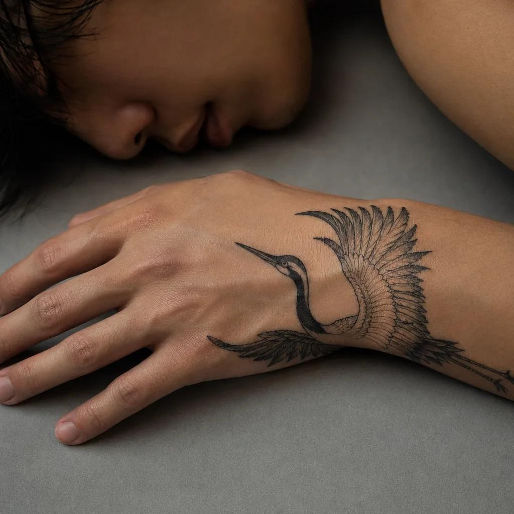 hand-tattoo schädel hand, Foto auf echter Haut