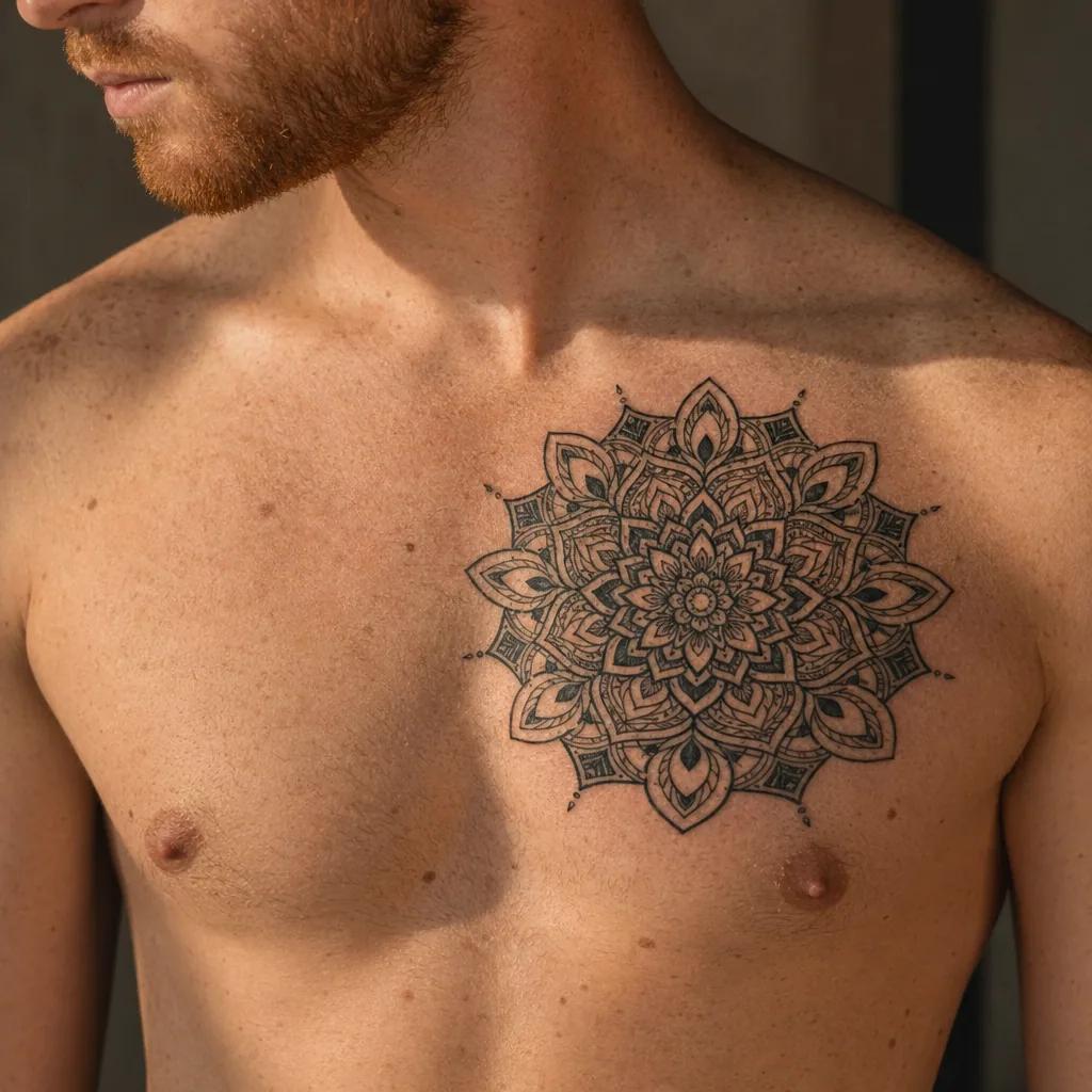 idée tatouage homme mandala ornemental