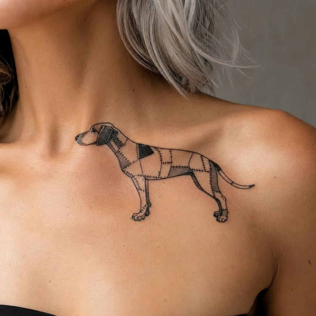 hund-tattoo spiritueller pfotenabdruck