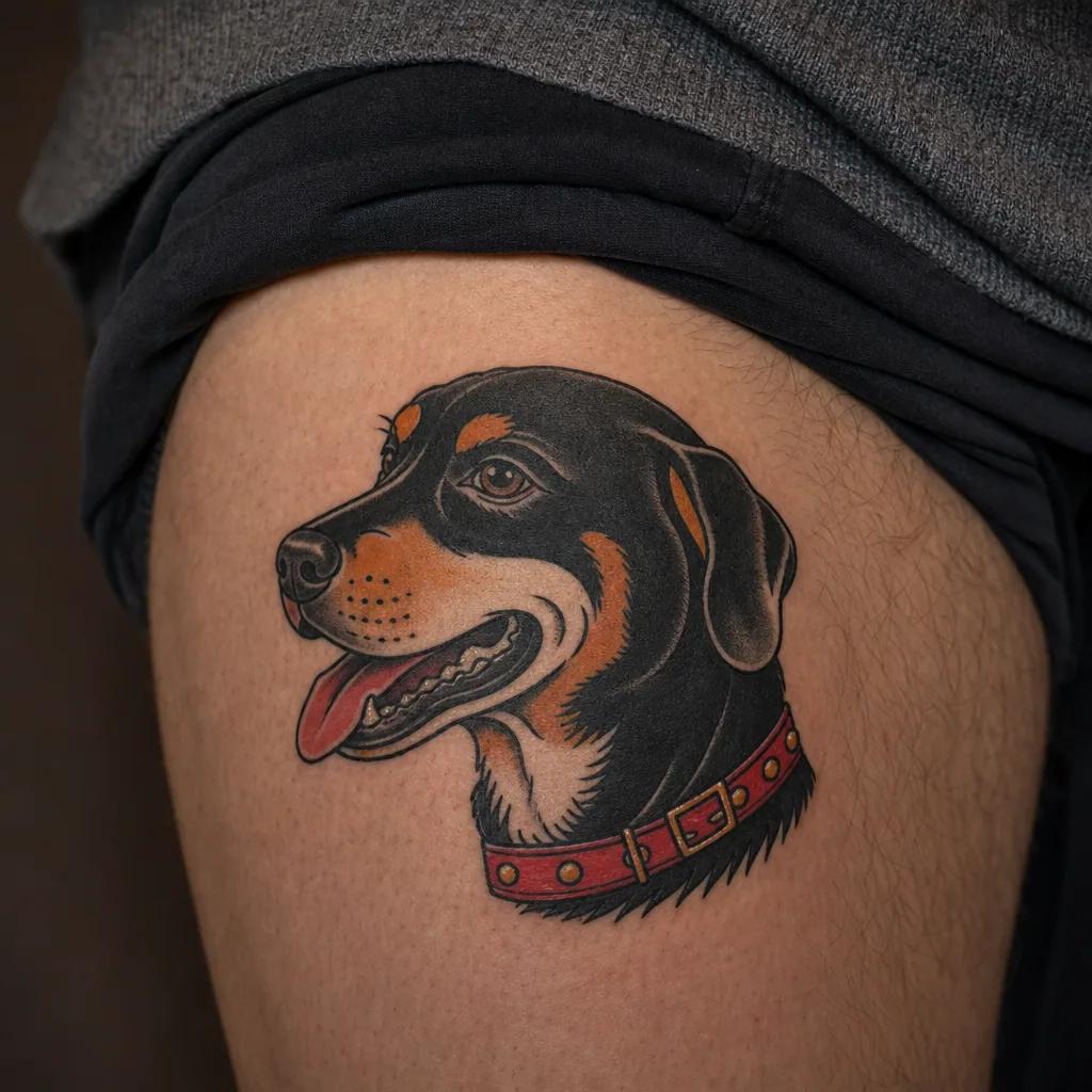 hund-tattoo hundeschädel