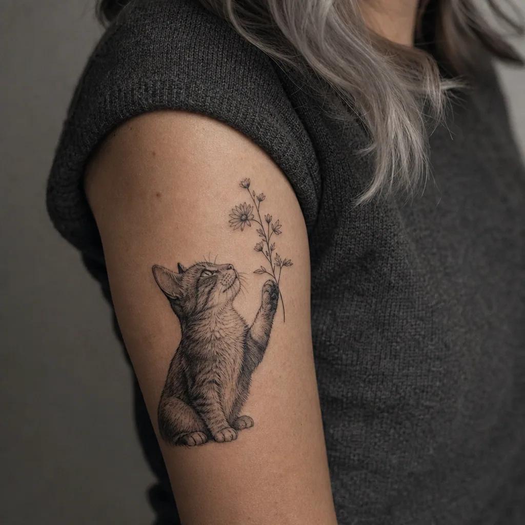 katze-tattoo ewiger begleiter premium