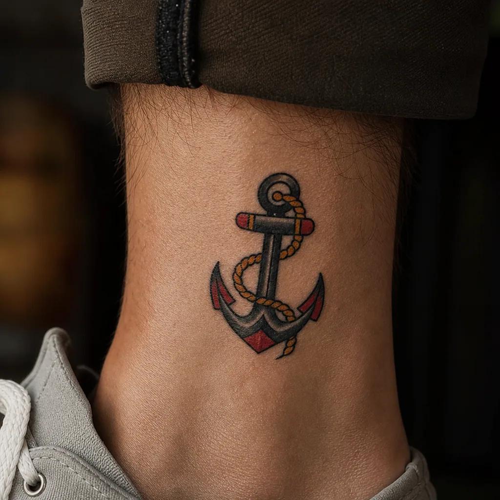 knöchel-tattoo minimalistischer schädel