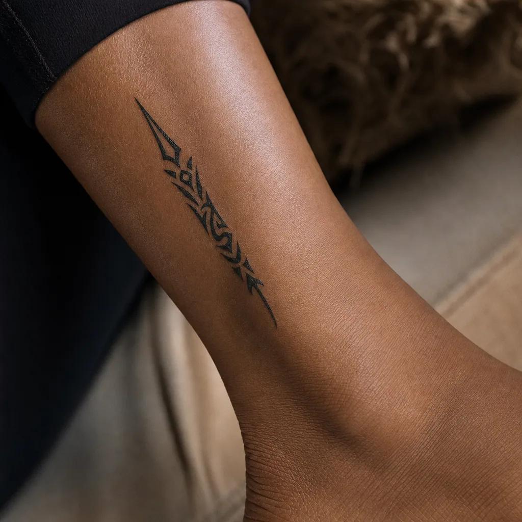 knöchel-tattoo abstrakte welle