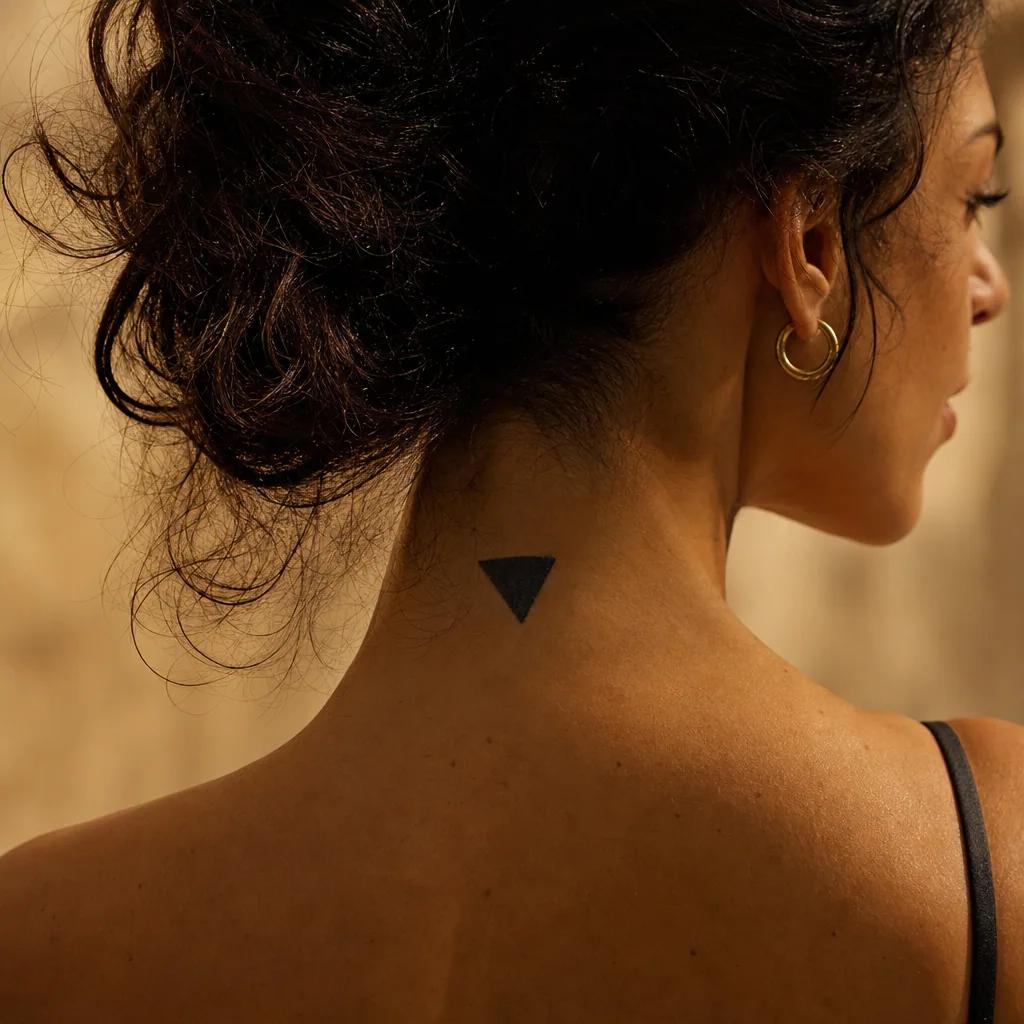 nacken-tattoo blackwork dreieck