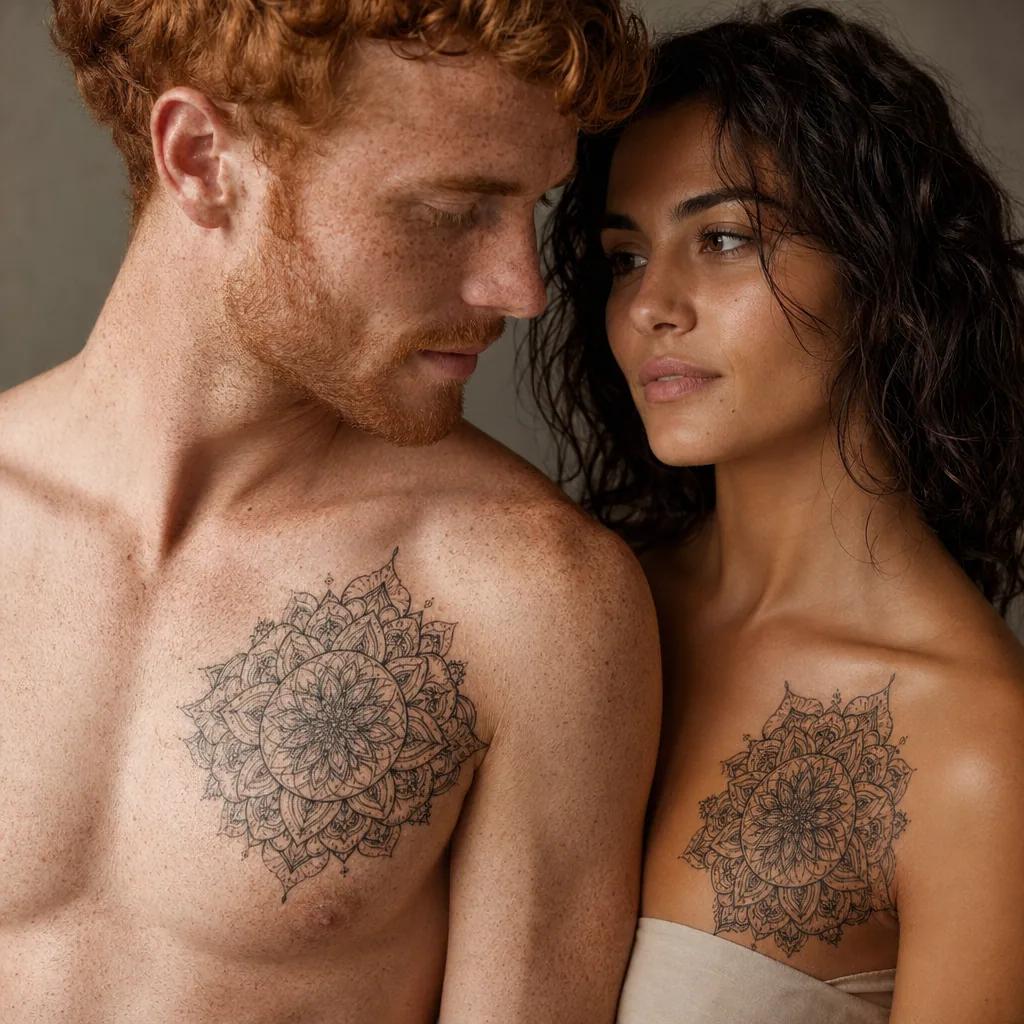 paar-tattoo ornamentales paar-mandala