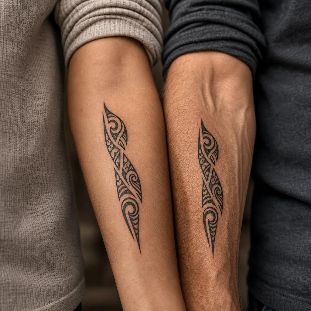 idée tatouage père et fils tribal père-fils