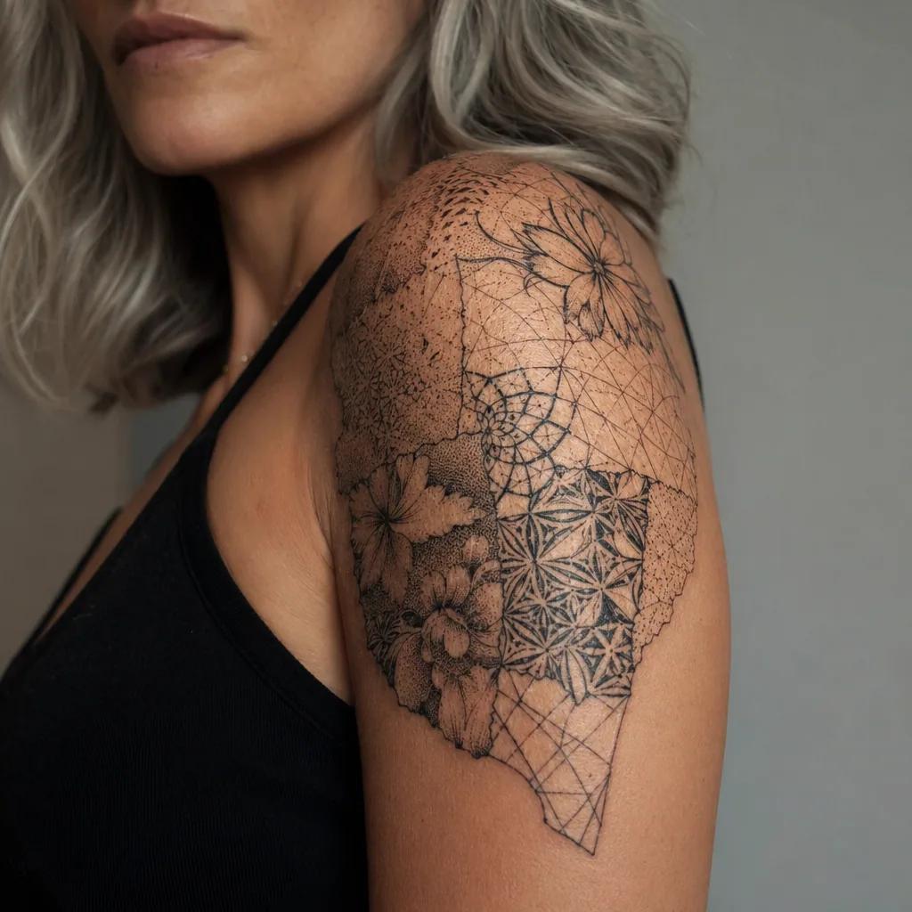 schulter-tattoo patchwork schulter