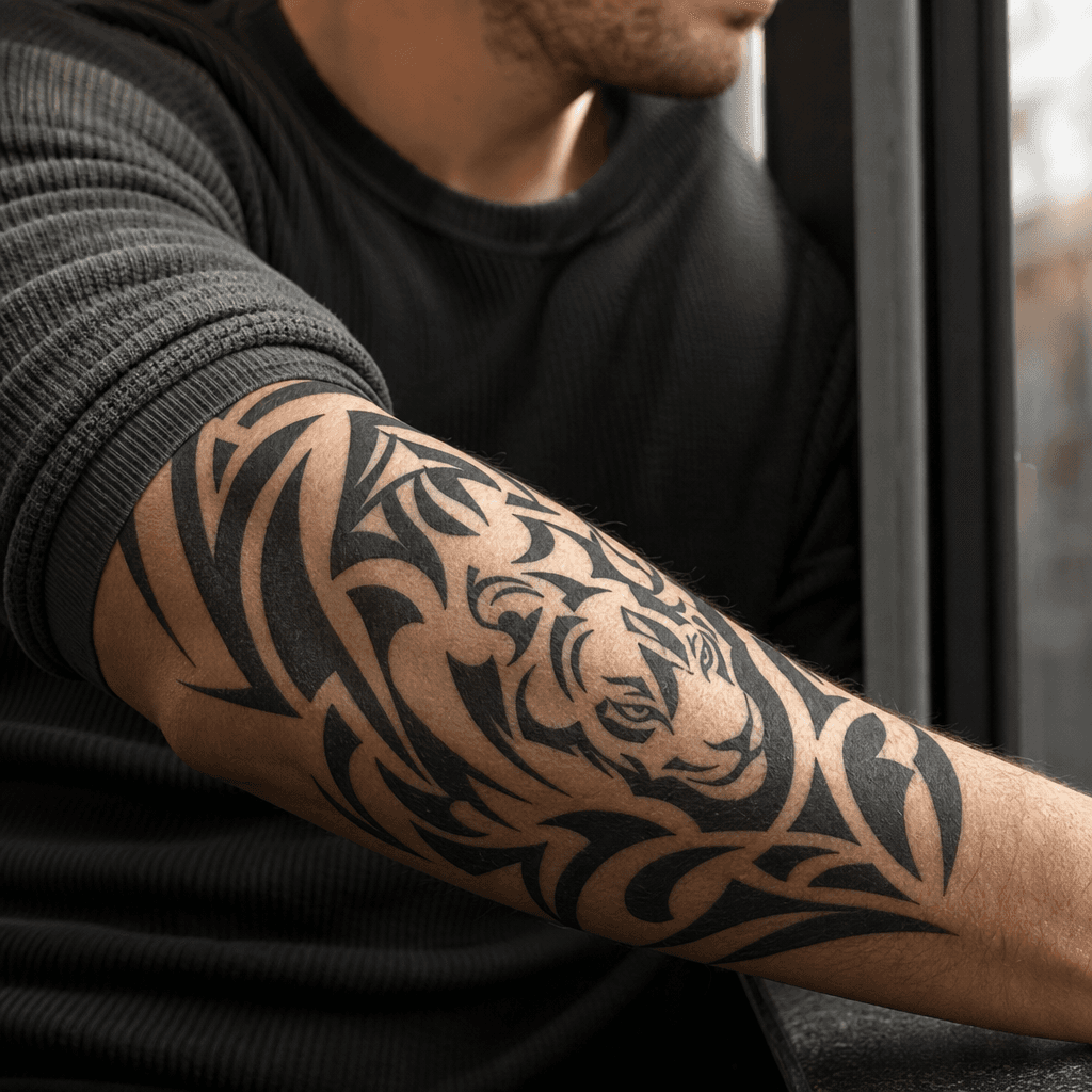 tribal-tattoo kraftvolles tier-tribal