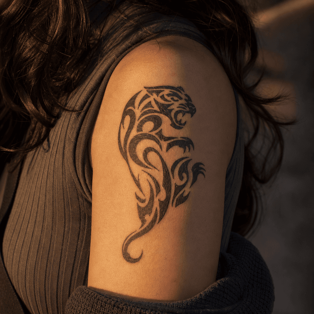 tribal-tattoo kraftvolles tier-tribal