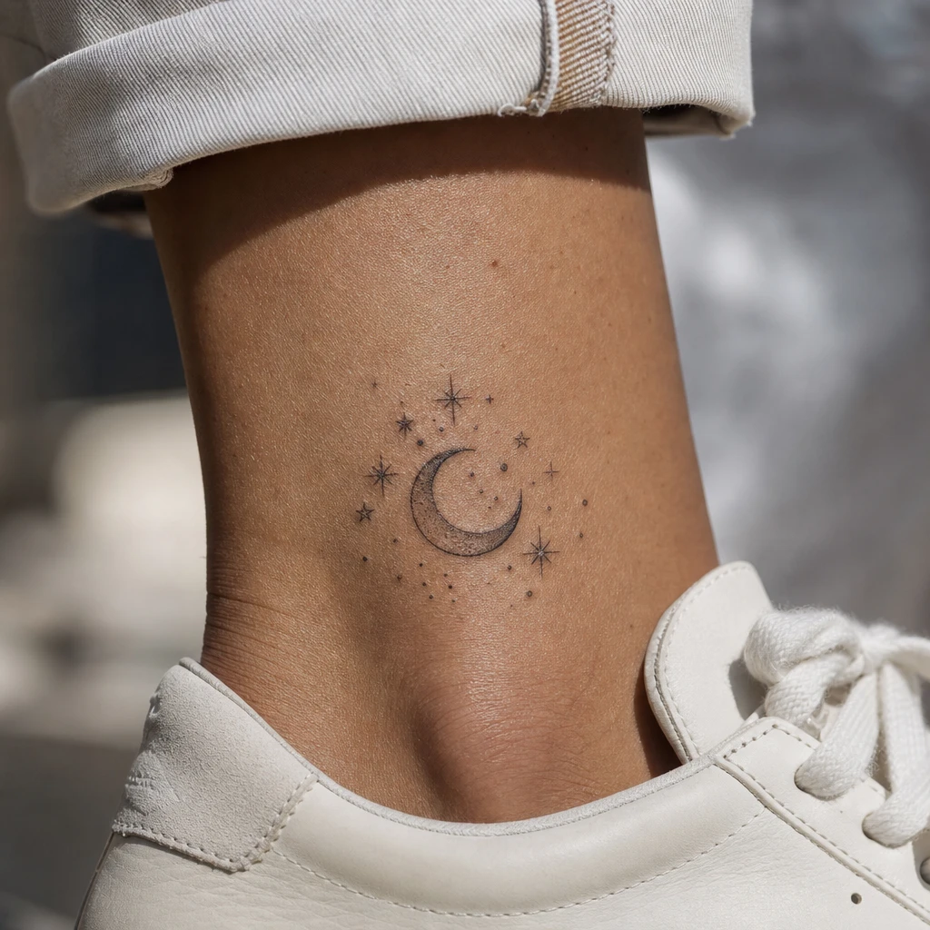 Lune et etoiles