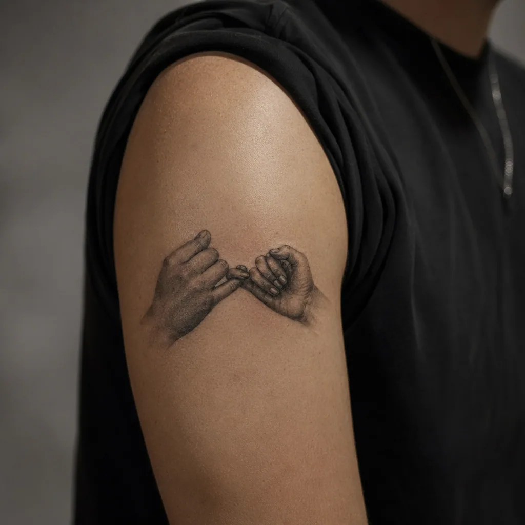 Mains realistes pinky promise