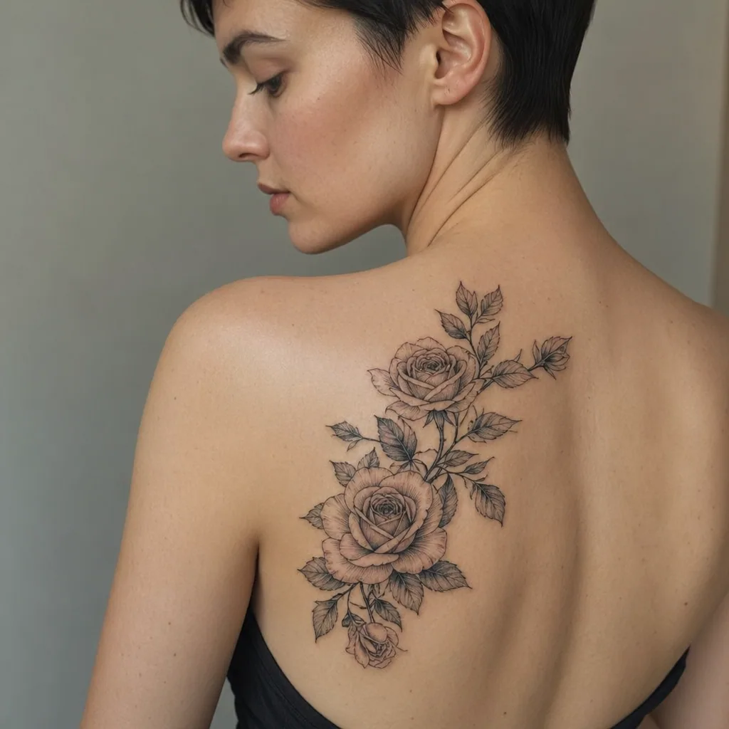 Roses entrelacees