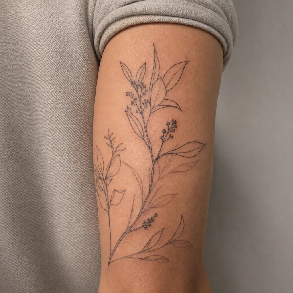 Cover fine line vegetal