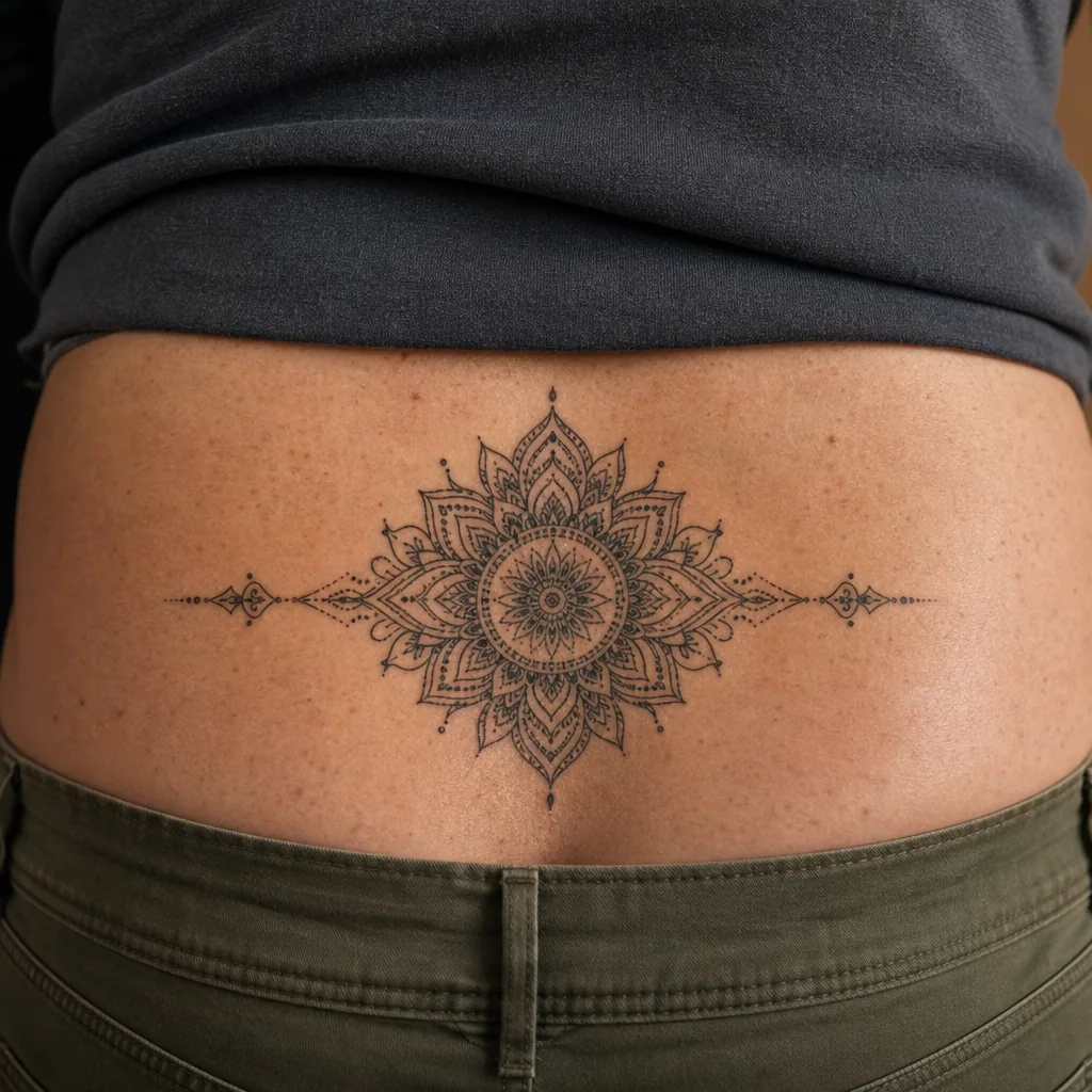 Bas du dos mandala