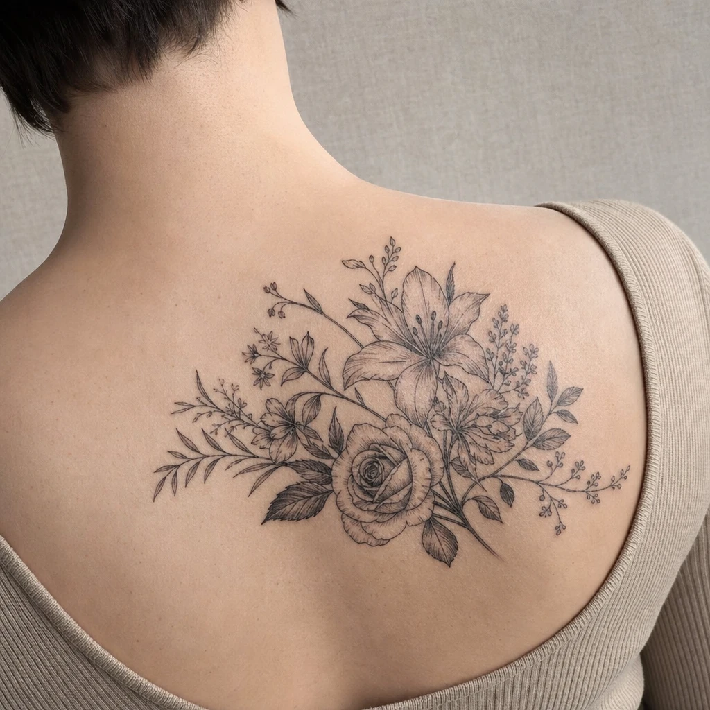 Bouquet familial floral