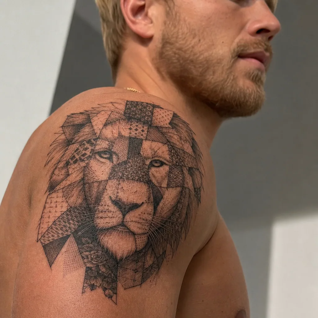 Patchwork lion vintage