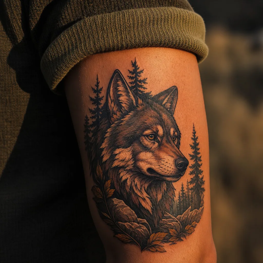 Loup neo-traditionnel foret