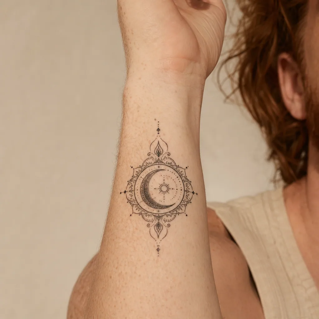 Mandala lunaire ornemental